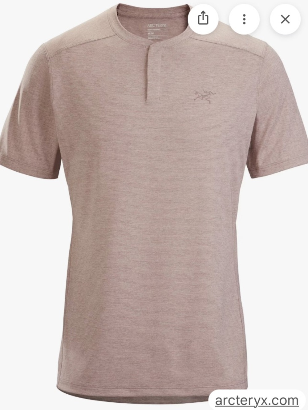 Arc'teryx Kadem Henley Shirt Men's XL Short Sleeve Performance Tee Hiking